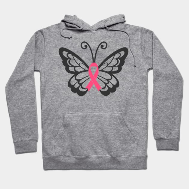 Cancer Butterfly Hoodie by gdimido